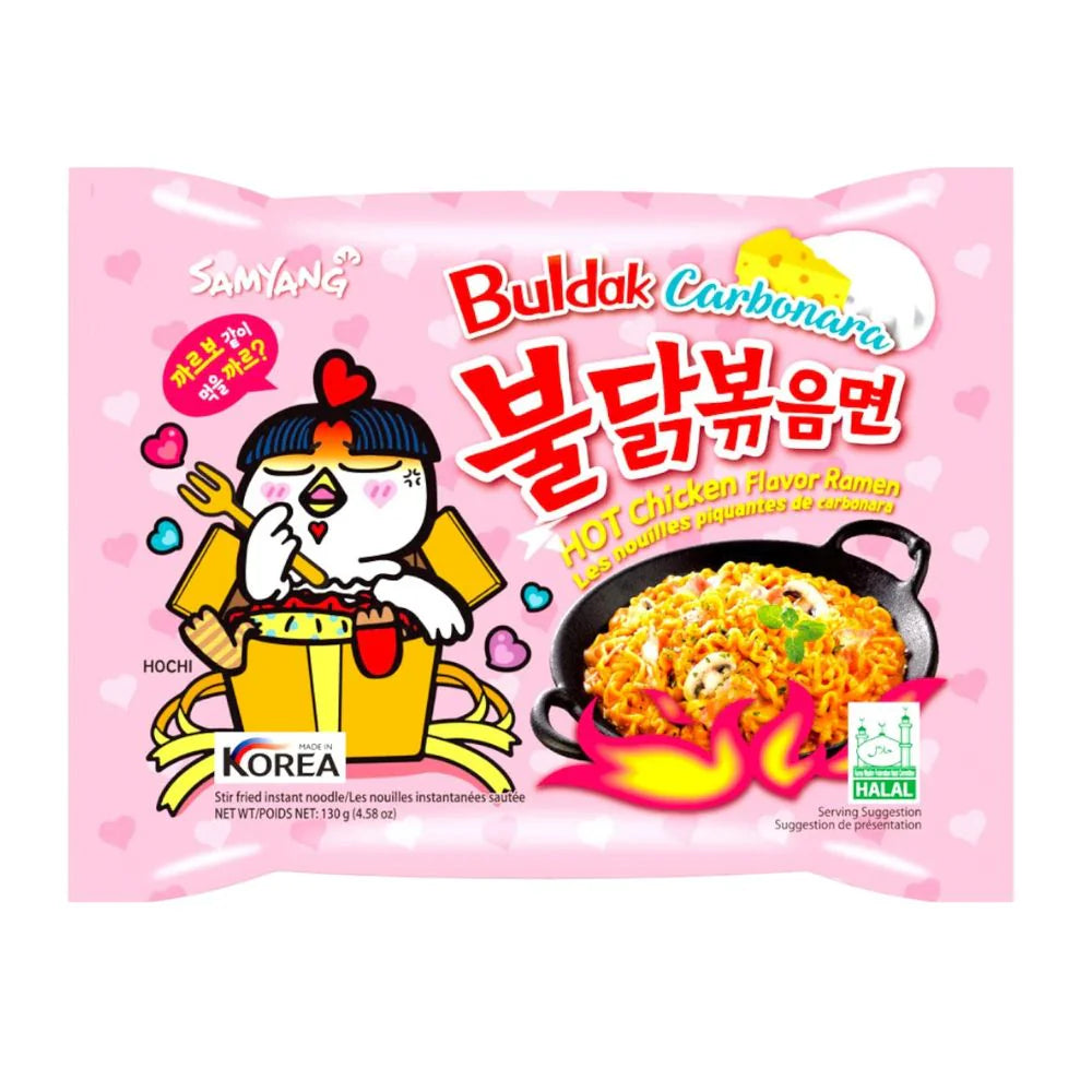 Samyang Buldak Carbonara Hot Chicken Flavor, noodles al gusto di carbonara da 130g